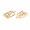 Rack Plating Brass Micro Pave Clear Cubic Zirconia Pendants KK-S360-153B-2