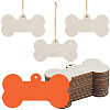 Unfinished Blank Wooden Big Pendants Kit WOOD-WH20014-003A-1