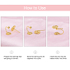 Brass Clip-on Earring Converters Findings KK-D060-02P-4