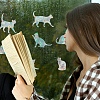Rectangle with Cat Pattern PVC Wall Stickers CF-TAC0001-12-5