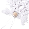 Christmas Snowflake Handmade Macrame Cotton Threads Pendant Decorations HJEW-JM02612-3