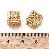 Brass Micro Pave Cubic Zirconia Beads KK-G523-12G-3