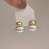 Chic Oval Alloy Stud Earrings for Women LK4889-4-1