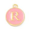 Golden Plated Alloy Enamel Charms X-ENAM-Q437-14R-1