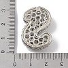 Rack Plating Brass Micro Pave Clear Cubic Zirconia Pendants ZIRC-U002-P-S-3