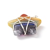 Chakra Natural Mixed Stone Pendants PALLOY-JF01878-01-3