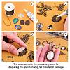   Tibetan Style Alloy Flat Oval Pendant Cabochon Settings and Clear Oval Glass Cabochons DIY-PH0024-97-4