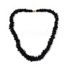 Natural Amber Nuggets Graduated Beaded Necklaces NJEW-T019-02-2