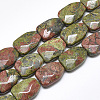 Natural Unakite Beads Strands G-T122-01G-1