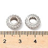Brass Micro Pave Cubic Zirconia European Beads KK-A254-03B-P-2