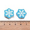 Christmas Theme Printed Wood Beads WOOD-M015-05G-3