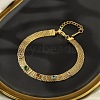 304 Stainless Steel Mesh Chain Bracelets for Women BJEW-P348-01E-G-1