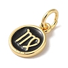 Real 18K Gold Plated Brass Enamel Charms KK-L216-001G-L01-2