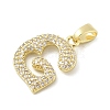 Brass Micro Pave Cubic Zirconia Pendants ZIRC-C012-01G-07-2