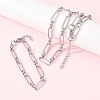 304 Stainless Steel Paperclip Chains Bracelet & Necklace Jewelry Sets SJEW-L199-02P-1