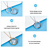 DELORIGIN DIY Blank Dome 304 Stainless Steel Locket Pendant Necklace Making Kit STAS-DR0001-03-5