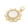 Brass Micro Pave Cubic Zirconia Pendants KK-I723-44G-2