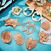 SUPERFINDINGS DIY 9 Pairs Imitation Leather Earring Making Kits DIY-FH0002-36-4