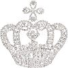 Crown Glass Rhinestone Patches DIY-WH0260-81B-1