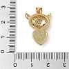 Brass Micro Pave Clear Cubic Zirconia Pendants KK-I712-56B-G-3