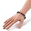 4Pcs 4 Style Natural Eyeless Obsidian & Lava Rock & Synthetic Hematite Beaded Bracelets Set BJEW-JB09085-5