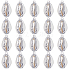 SUNNYCLUE 20Pcs Electroplated Natural Cowrie Shell Pendants SHEL-SC0001-30-1