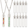   12Pcs 2 Style Clear Glass Tube Wish Bottle Pendants FIND-PH0017-07-1