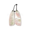 2Pcs Natural White Shell Pendants SHEL-A005-02E-1