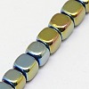 Electroplate Non-magnetic Synthetic Hematite Beads Strands G-J172-4x4mm-06-3