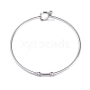 Non-Tarnish Stainless Steel Hollow Out Heart Bangle BJEW-E027-08P-2