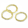 Synthetic Citrine Beaded Stretch Bracelets X-BJEW-Q692-48B-2