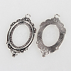 Vintage Tibetan Style Alloy Pendant Cabochon Bezel Open Back Settings TIBEP-O006-35AS-2