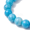 2Pcs 2 Colors 10.5mm Round Opaque Crackle Glass Beaded Stretch Bracelet Sets BJEW-MZ00082-5