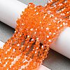 Transparent Electroplate Glass Beads Strands GLAA-F029-4mm-C11-4