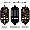 DIY Oval Poplar Wood Wall Display Stand Decorations DJEW-CN0001-19B-5