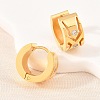 304 Stainless Steel Clear Cubic Zirconia Hoop Earrings EJEW-L307-12G-02-2