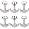 SUNNYCLUE 6Pcs 304 Stainless Steel Hook Clasps STAS-SC0008-12-1