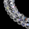 Electroplate Transparent Glass Beads Strands EGLA-A035-T3mm-L19-3