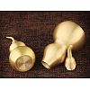 Brass Hollow Tilted Head Gourd Statue Ornament DJEW-PW0018-03A-1