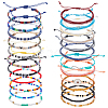 24Pcs 1Bag Cord Braided Bracelets & Glass Seed Beads Braided Bead Bracelets BJEW-UN0002-03-1