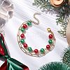 Chrismas Theme Double Layer Multi-strand Bracelets BJEW-JB101004-2