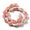 Handmade Printed Porcelain Beads PORC-F005-03C-5