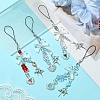 Acrylic Mobile Phone Straps HJEW-FZ00017-04-5