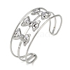 Non-Tarnish 304 Stainless Steel Wide Hollow Bowknot Open Cuff Bangles BJEW-Q348-04P-02-1