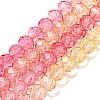 Transparent Painted Glass Beads Strands X1-DGLA-A034-T6mm-A07-2