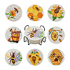 DIY Bees Theme Diamond Painting Acrylic Cup Mat Kits DIY-TAC0012-72-1