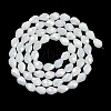 Opaque Solid Color Electroplate Glass Beads Strands EGLA-N013-P8mm-B02-2