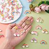 36 Pieces 12 Styles Glitter Powder Rainbow Pendants JX250A-2