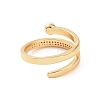 Brass Micro Pave Cubic Zirconia Open Rings RJEW-J017-VC199-3