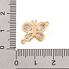 Brass Pave Clear Cubic Zirconia Connector Charms KK-Z066-09G-3